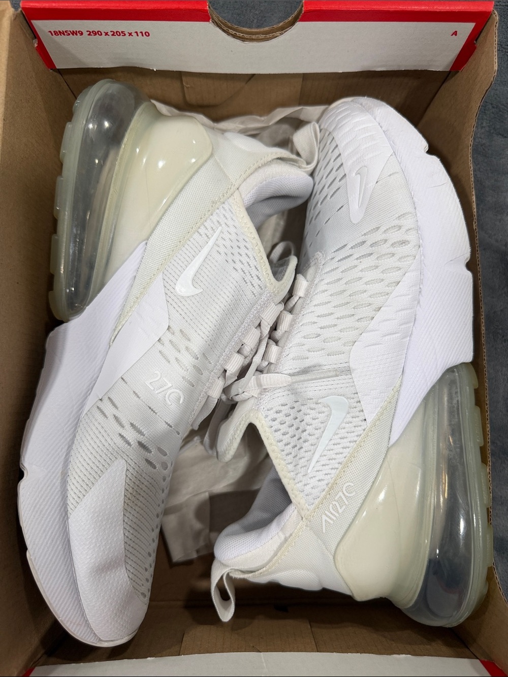 Nike Air Max 270 White Off-White Sneakers - Picture 5 of 5